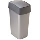 CURVER FLIP BIN 45L Odpadkový kôš 65,3 x 29,4 x 37,6 cm strieborná/sivá 02172-686