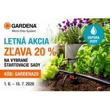 Letná akcia GARDENA Micro-Drip: získajte 20 % zľavu na vybrané štartovacie súpravy