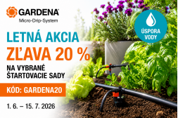 Letná akcia GARDENA Micro-Drip: získajte 20 % zľavu na vybrané štartovacie súpravy