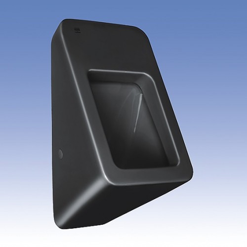 SANELA Pisoár Alessi Dot čierny SLP 48R s automat. radarovým splachovačom 01484