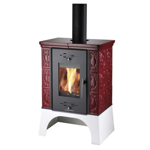 HAAS + SOHN Kachľové pece Empoli čierna, bordeaux kachle 0332215220000