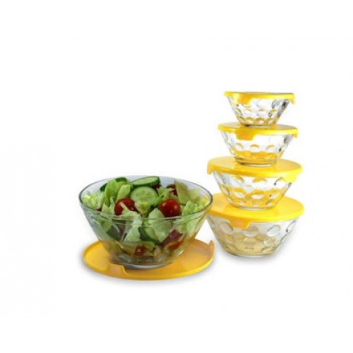 BANQUET Bubble 5- dielna sada misiek s plastovými viečkami 04BTB15 BANQUET Bubble 5- dielna sada misiek s plastovými viečkami 04BTB15