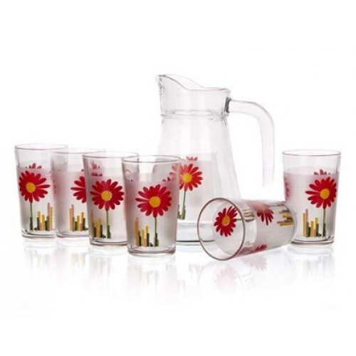BANQUET Red flower 7 dielny džbánový set 04D223803SF BANQUET Red flower 7 dielny džbánový set 04D223803SF