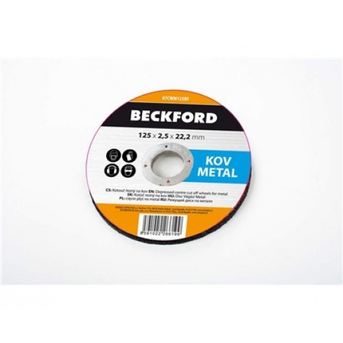 BECKFORD Kotúč rezný na kov 125x2,5x22 mm 07CWM125BF