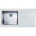 Franke Crystal CYV 611, 1000x510 mm, nerez + biele sklo, drez ľavý 101.0062.563