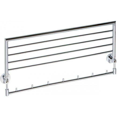 SAPHO OMEGA 104205162 polička na uteráky výklopná s háčikmi 650mm, chróm