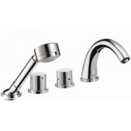 Hansgrohe AXOR STARCK Čtyřotvor. armatúra na van. sokel s termostatom DN15, chróm 10466000