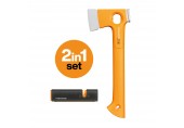 Fiskars X-series X13 ľahká sekera + ostrič nožov a sekier Xsharp 1075437