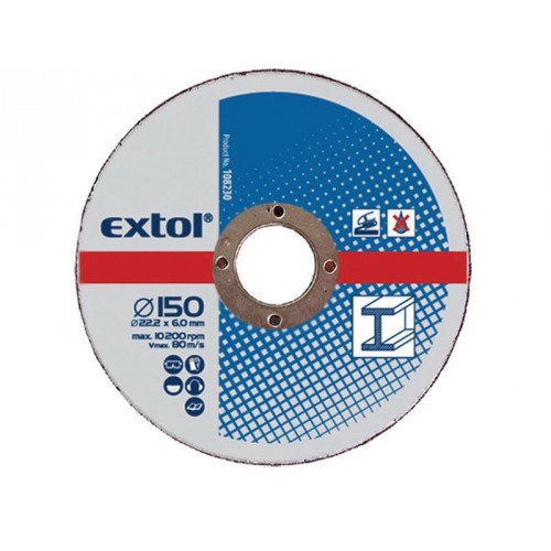 EXTOL CRAFT kotúče 230x2, 5x22, 2mm, brúsne na kov 5ks 108250