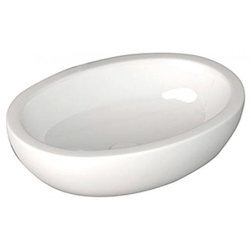 SAPHO SISTEMA keramické umývadlo oválne bez prepadu 60x42cm, biela 10AR65060