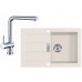 Franke SET T14 drez SID 611-78 + drezová batéria Saoma, krémová 114.0507.988