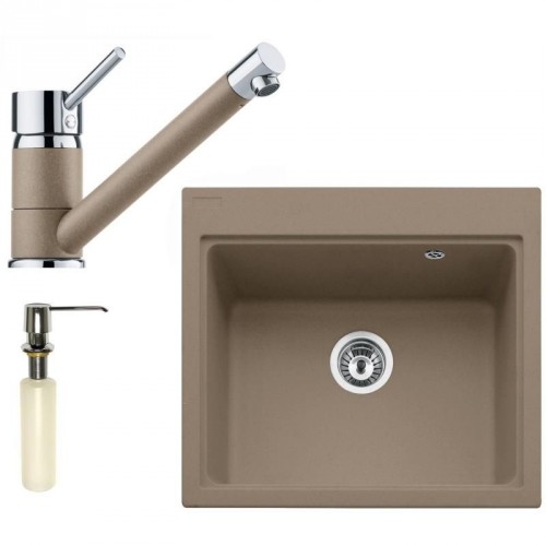 Franke SET G63 Granitový drez KSG 238 Kašmír+Batéria FG 7477.424+Dávkovač saponátu FD 300