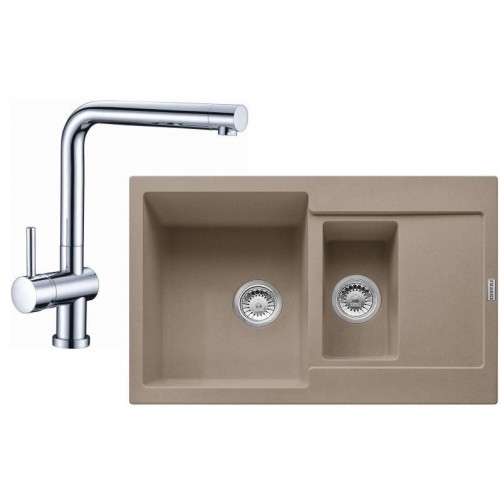 Franke SET G11 Granitový drez MRG 651-78 Kašmír + Batérie Samoa chróm, 114.0510.288