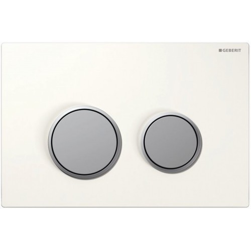 GEBERIT - ovládacie tlačidlo SIGMA 20, plast, biela / pochrom.matná 115.778.KL.1