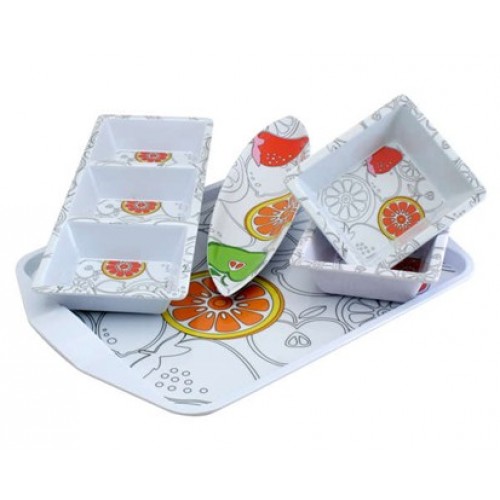 VETRO-PLUS 5-dielna melamínová servírovacia sada 12HK204905S