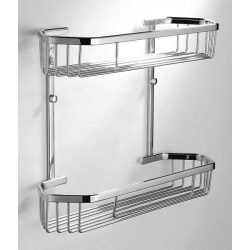 SAPHO SMART 1322-1003 dvojposchodová police 390x300x125mm, chróm