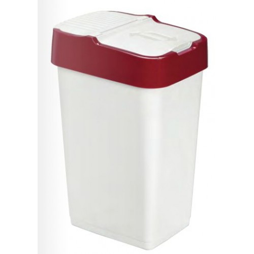 HEIDRUN odpadkový kôš PUSH & UP 60l, biela / červená 1344 HEIDRUN odpadkový kôš PUSH & UP 60l, biela / červená 1344