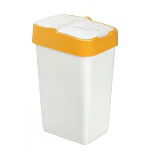 HEIDRUN Odpadkový kôš PUSH & UP 35 l,biela / žltá 1342