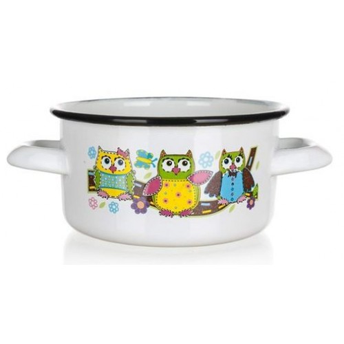 BANQUET OWLS Hrniec mini 14 cm, smaltovaný 13EP14OWL