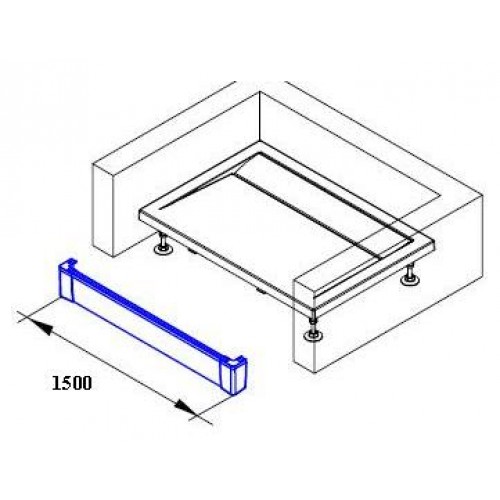 RONAL PWII ILA hliníkový predný panel 150 cm, pre obdĺžnikovú vaničku, biela PWII15004 RONAL PWII ILA hliníkový predný panel 150 cm, pre obdĺžnikovú vaničku, biela PWII15004