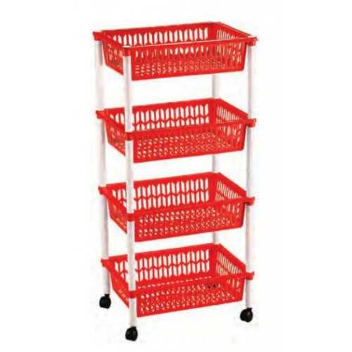 HEIDRUN GUAPISSIMO Regálik pojazdný 4 košíky, mix farieb 1564 HEIDRUN GUAPISSIMO Regálik pojazdný 4 košíky, mix farieb 1564