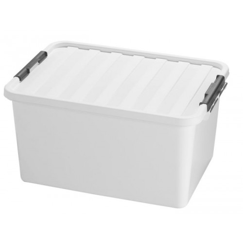 HEIDRUN Box úložný s vekom, 26 x 52 x 36,5 cm, 38 l, transparentná / červená 1605 HEIDRUN Box úložný s vekom, 26 x 52 x 36,5 cm, 38 l, transparentná / červená 1605