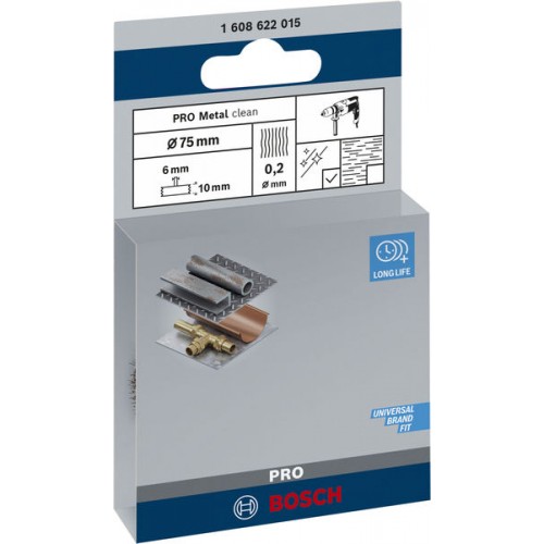 BOSCH Drôtené koleso PRO Metal clean, rovná stopka, 75 x 0,2 mm 1608622015