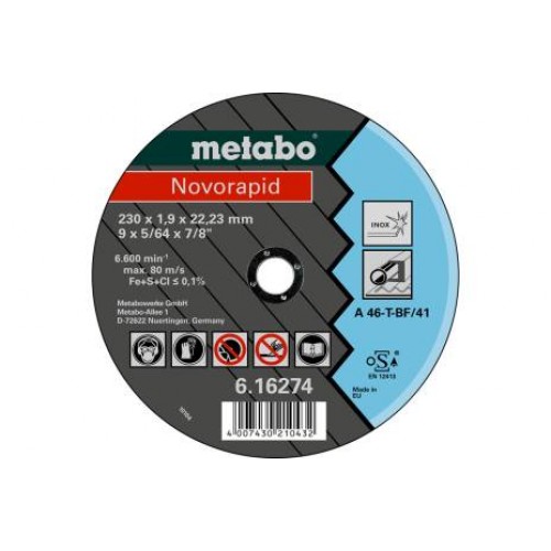Metabo Novorapid Rezný kotúč 180 x 1,5 x 22,23 Inox, TF 41 616273000