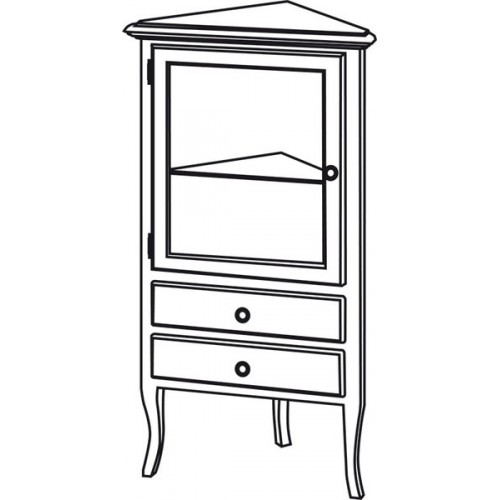 SAPHO RETRO 1692 skrinka Rohová 60x120x47cm, starobiela