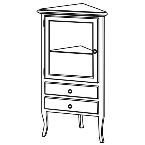 SAPHO RETRO 1701 skrinka Rohová 60x120x47cm buk