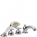 Hansgrohe AXOR CARLTON Čtyřot. armatúra na van. sokel s termostatom, chr. / zlato 17466090