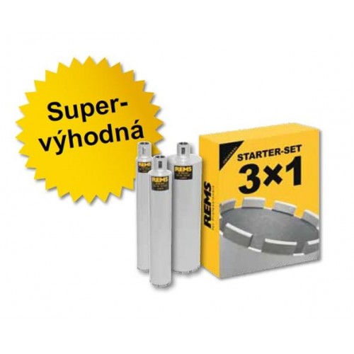 REMS UDKB-LS Set 62-82-132 univerzálne diamantové jadrové vŕtacie korunky 181111