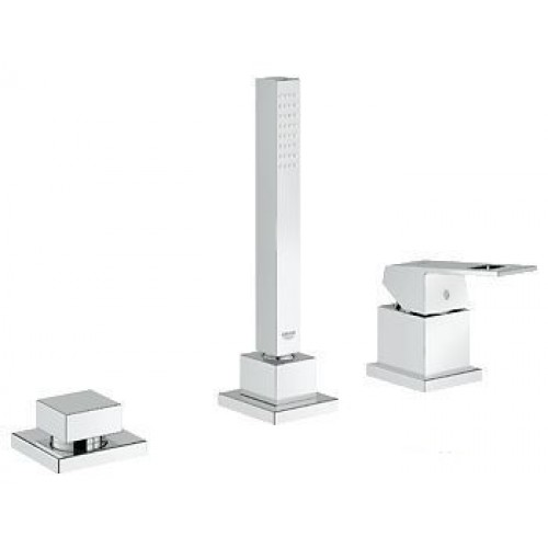 GROHE Eurocube - Vaňová 3-otvorová kombinácia, chróm 19966000