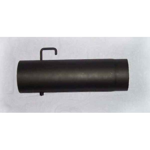 Rúrka dymovodu s klapkou 160mm/1000mm (2) čierna