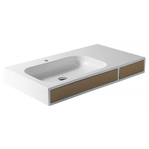 SAPHO NEAT 23150101 keramické umývadlo Quadro s úložným priestorom 90x12x52cm