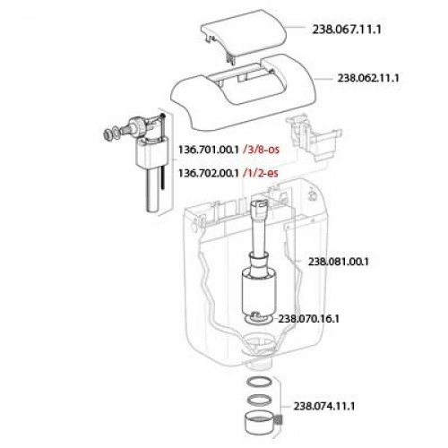 GEBERIT Kryt nádržky AP113 biela 238.062.11.1