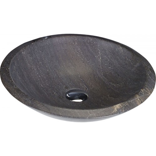 SAPHO BLOK 2401-04 kamenné umývadlo priemer 45cm, matný modrý kameň