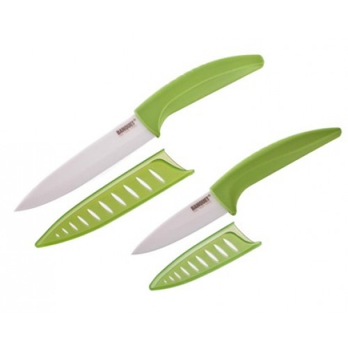 BANQUET 2dielna sada keramických nožov Gourmet Ceramia Verde 25CKLC01