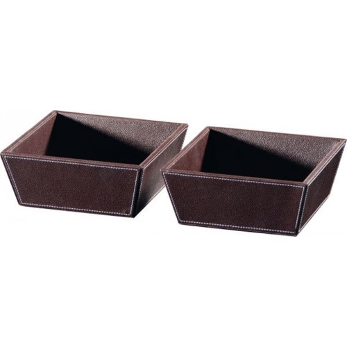 SAPHO Koh-i-noor 2605DB ECO Pelle odkladací misky 2ks 19,6 x19, 6x8cm, hnedá SAPHO Koh-i-noor 2605DB ECO Pelle odkladací misky 2ks 19,6 x19, 6x8cm, hnedá