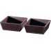 SAPHO Koh-i-noor 2605DB ECO Pelle odkladací misky 2ks 19,6 x19, 6x8cm, hnedá