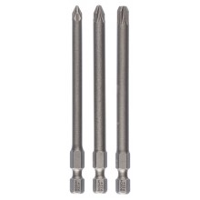 BOSCH 3-dielna sada skrutkovacích hrotov extra tvrdé PZ1; PZ2; PZ3; 89 mm 2607001761