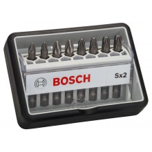 BOSCH 8-dielna sada skrutkovacích bitov Sx PZ Robust Line, verzia Extra Hard 2607002557