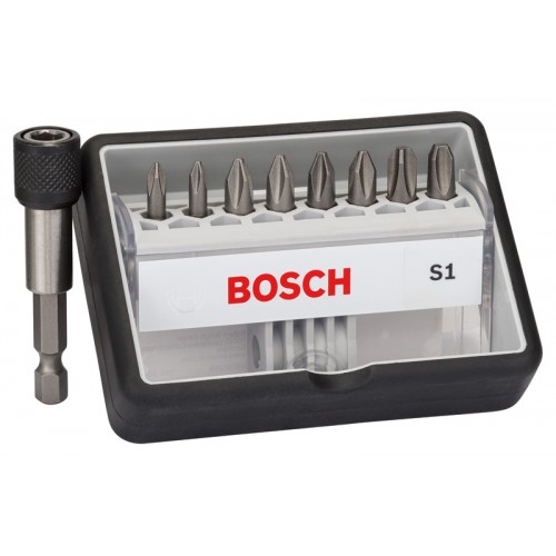 BOSCH (8 +1) dielna sada skrutkovacích bitov Robust Line, S Extra-Hart 2607002560