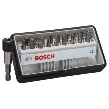 BOSCH (18 + 1) dielna sada skrutkovacích bitov Robust Line, L Extra-Hart, 2607002568