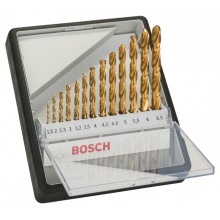 BOSCH 13-dielna sada vrtákov do kovu HSS-TiN Robust Line, 135°, 1,5 – 6,5 mm 2607010539