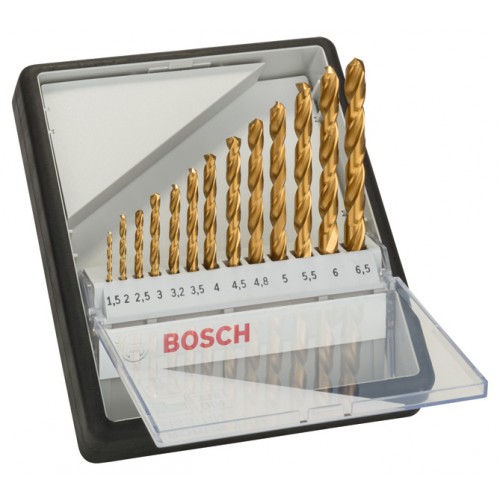 BOSCH 13-dielna sada vrtákov do kovu HSS-TiN Robust Line, 135°, 1,5 – 6,5 mm 2607010539