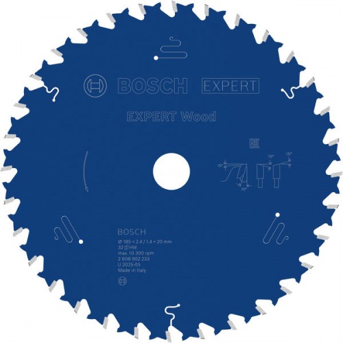 BOSCH Expert for Wood Pílový kotúč, 185 × 2,4/1,4 × 20 mm, T32 2608902233