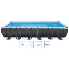 INTEX Ultra Rectangular Frame Pools Set Bazén 975 x 488 x 132 cm 26374GN