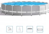 BAZÁR INTEX PRISM FRAME POOLS SET Bazén 610 x 132 cm s kartuš. filtráciou 26756