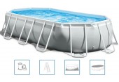 INTEX Prism Frame Premium Oval Pools Bazénový Set 503 x 274 x 122 cm 26796NP